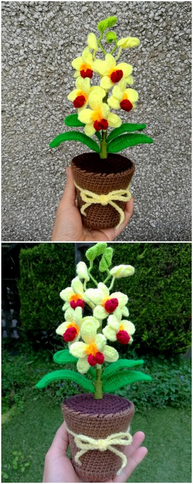 crochet succulent flowers plant