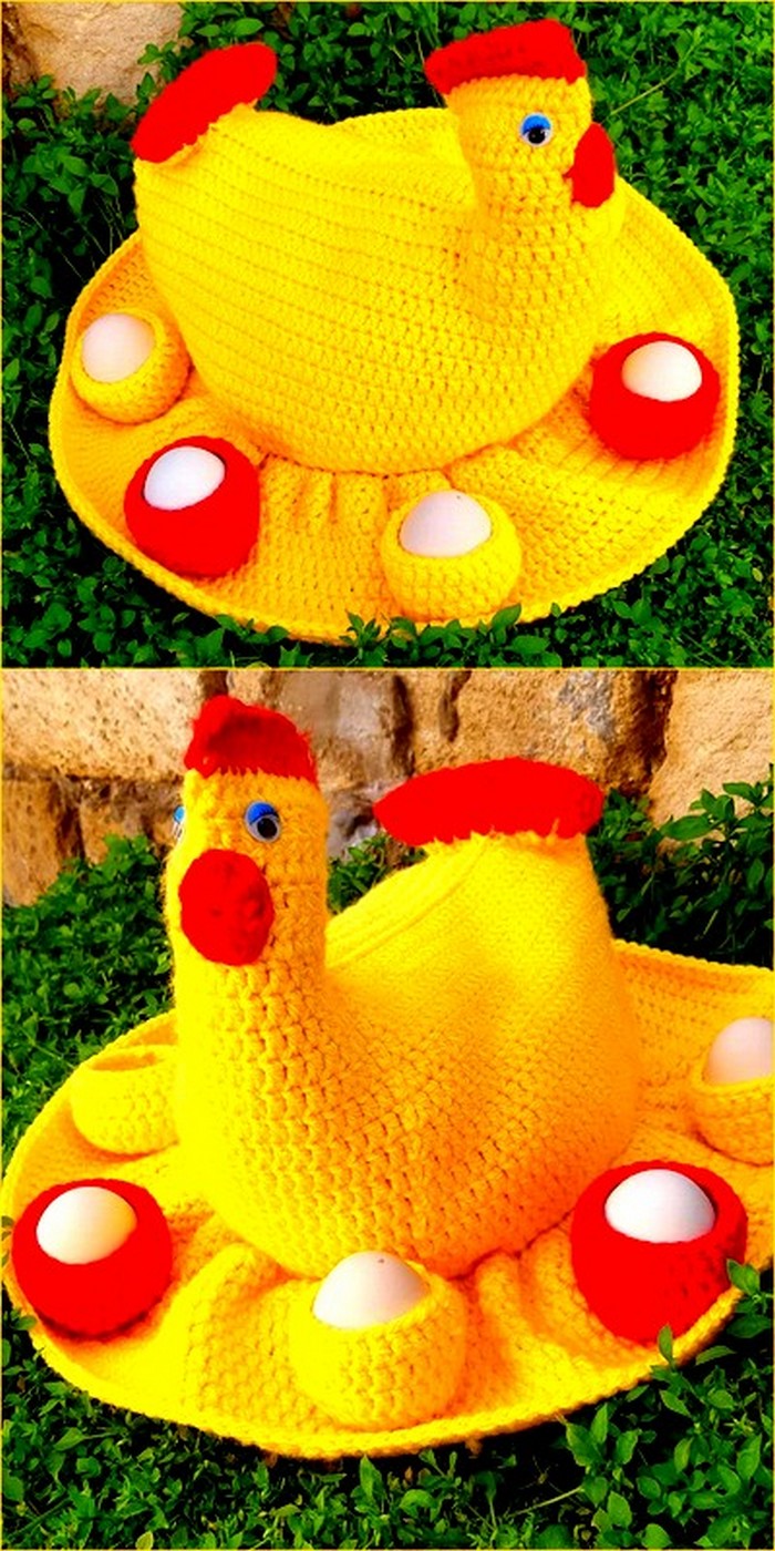 lovely crochet pattern for hen toy idea