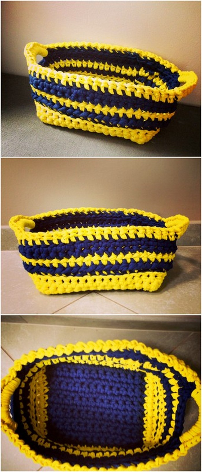 adorable crochet basket idea