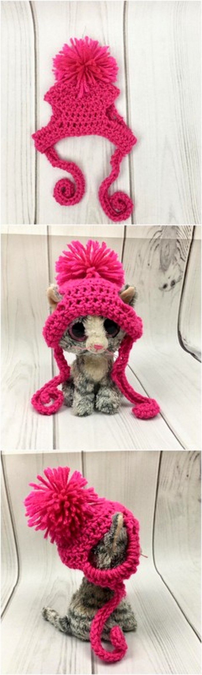 beautiful crochet pet cap