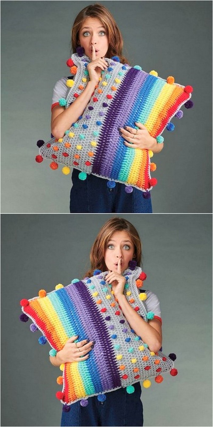 best diy crochet cushion cover