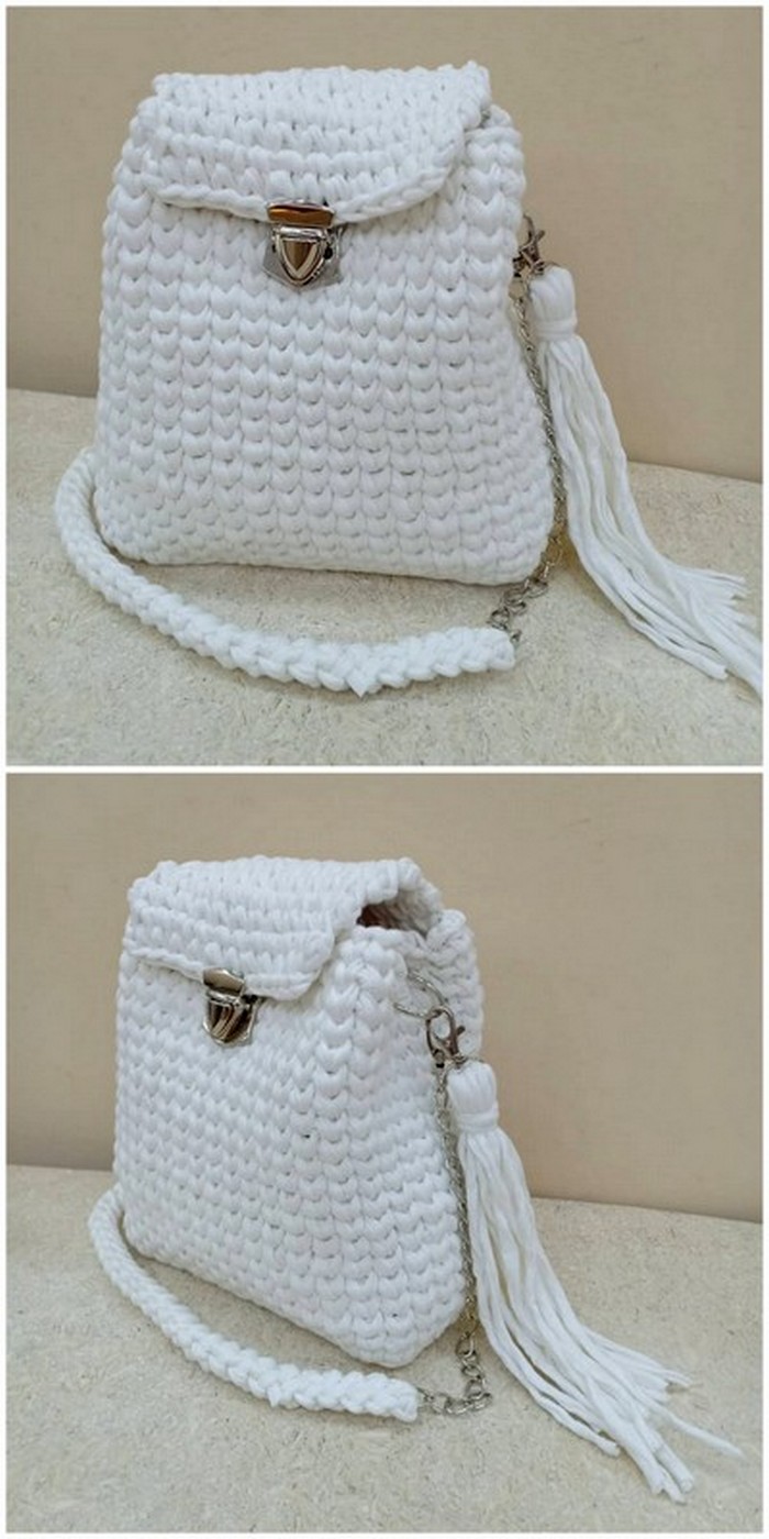 eye-catching crochet bag idea