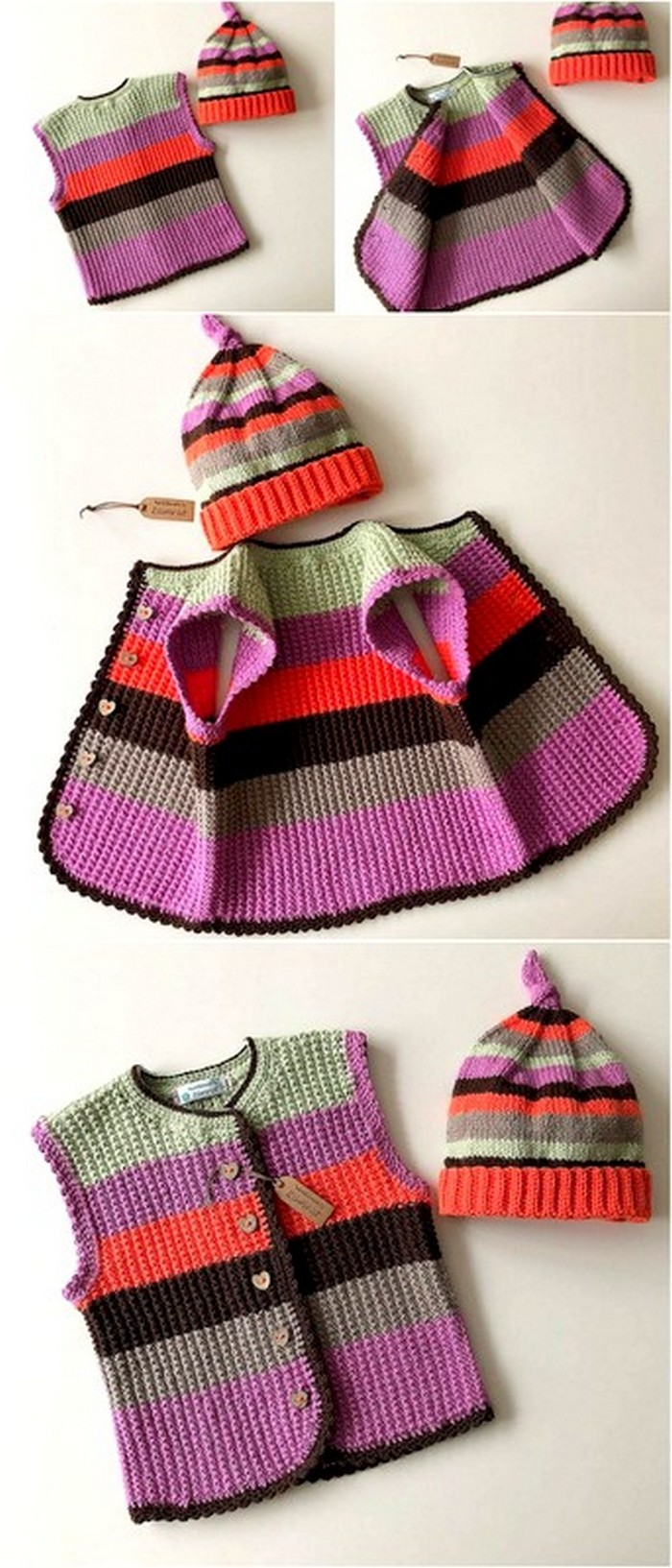 amazing crochet sweater and cap design