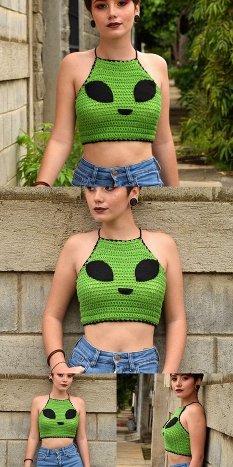 Attractive Crochet Crop top free Crochet Pattern