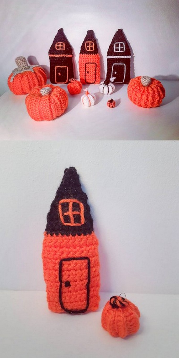 Crochet Pumpkin And Hut Free Crochet Pattern