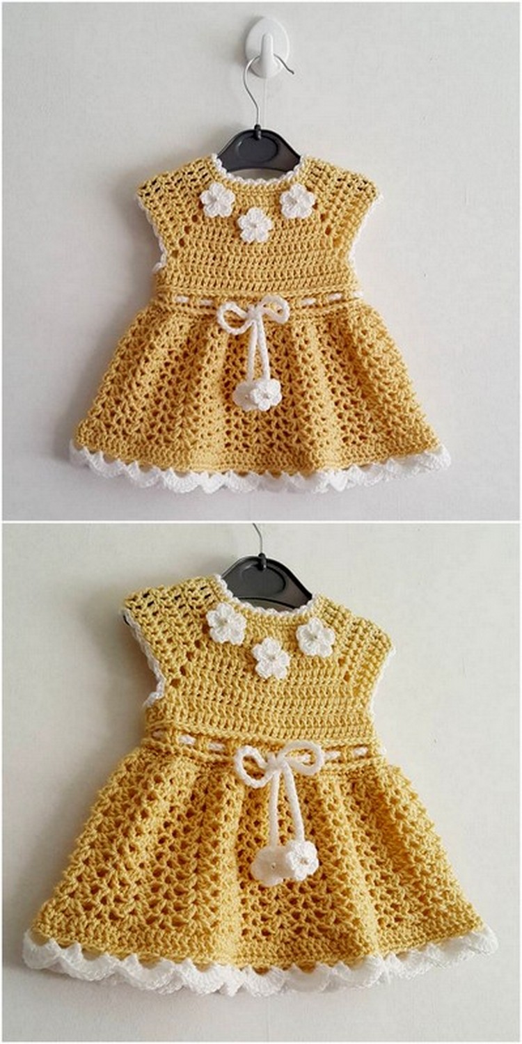 Attractive Baby Girl Frock Free Crochet Pattern