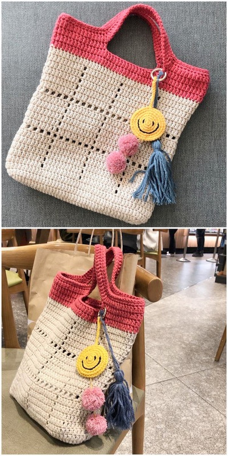 Long Hand Bag Free Crochet Pattern