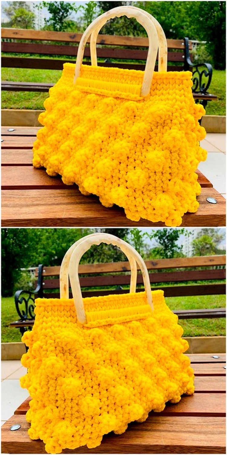 Ladies Yellow Bag Free Crochet Pattern