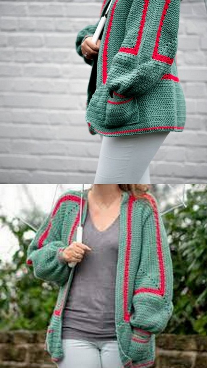 A Super Cool Mathilda’s Easy Crochet Cardigan Pattern