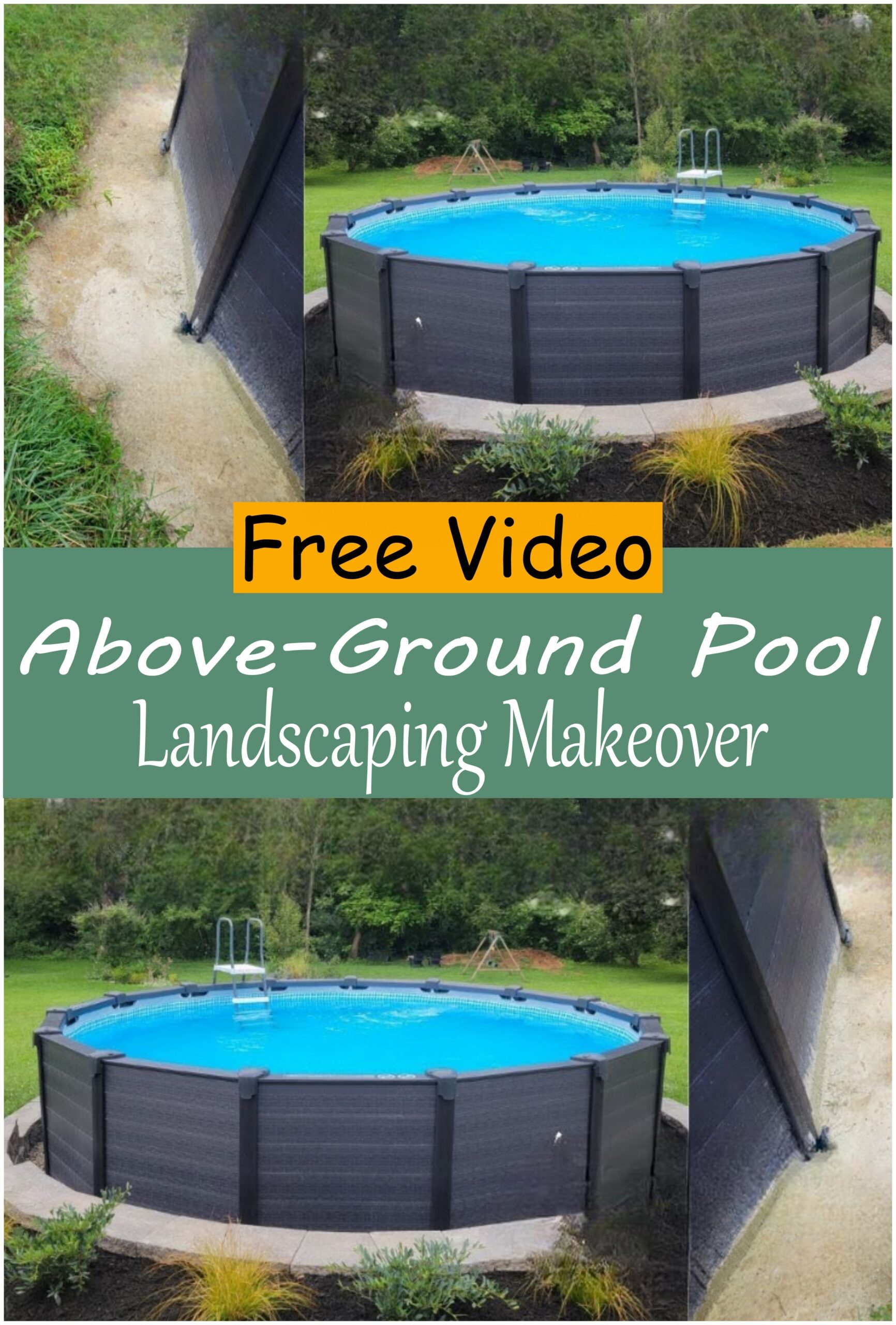 Above-Ground Pool Landscaping Makeover