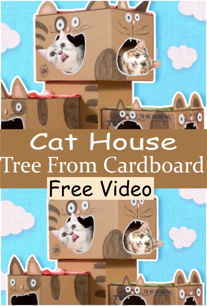 Cat House Tree From Cardboard
