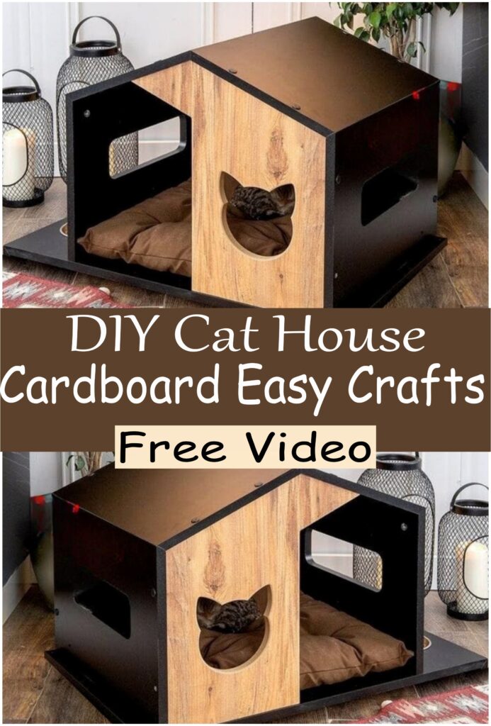 DIY Cat House Cardboard Easy CraftsÂ