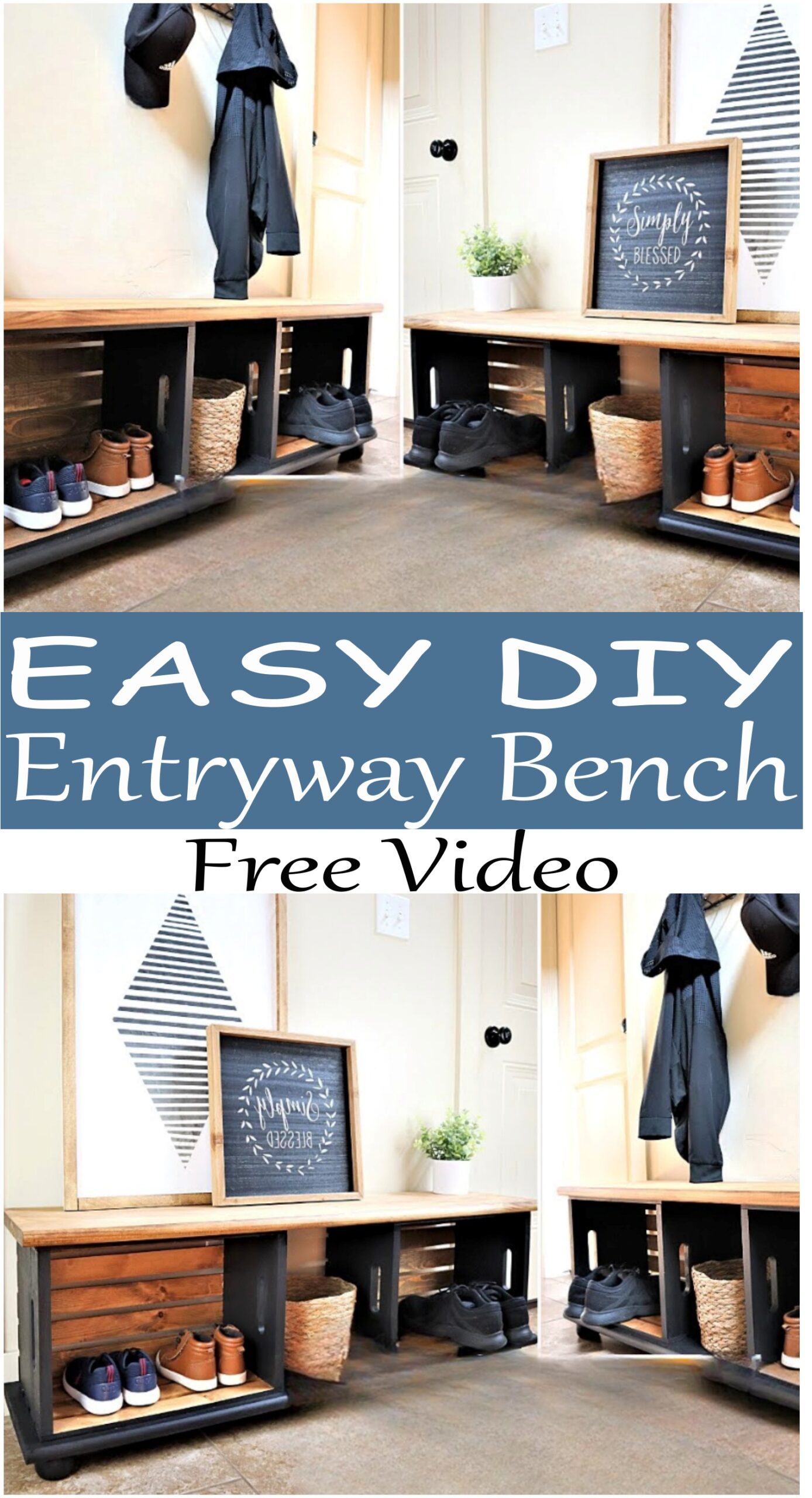 EASY DIY Entryway Bench
