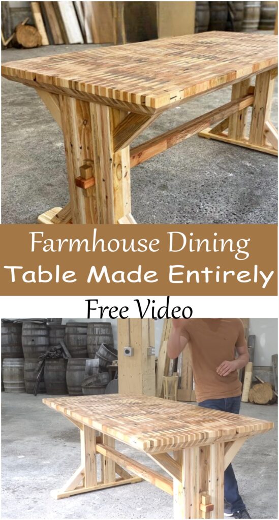 Farmhouse Dining Table Made Entirely