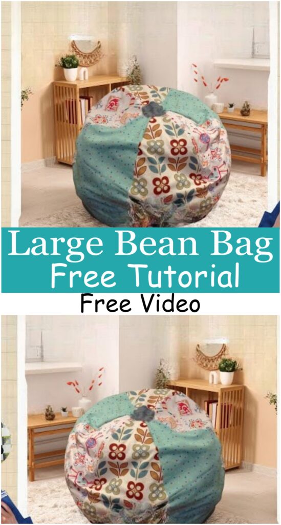 Large Bean Bag Free Tutorial