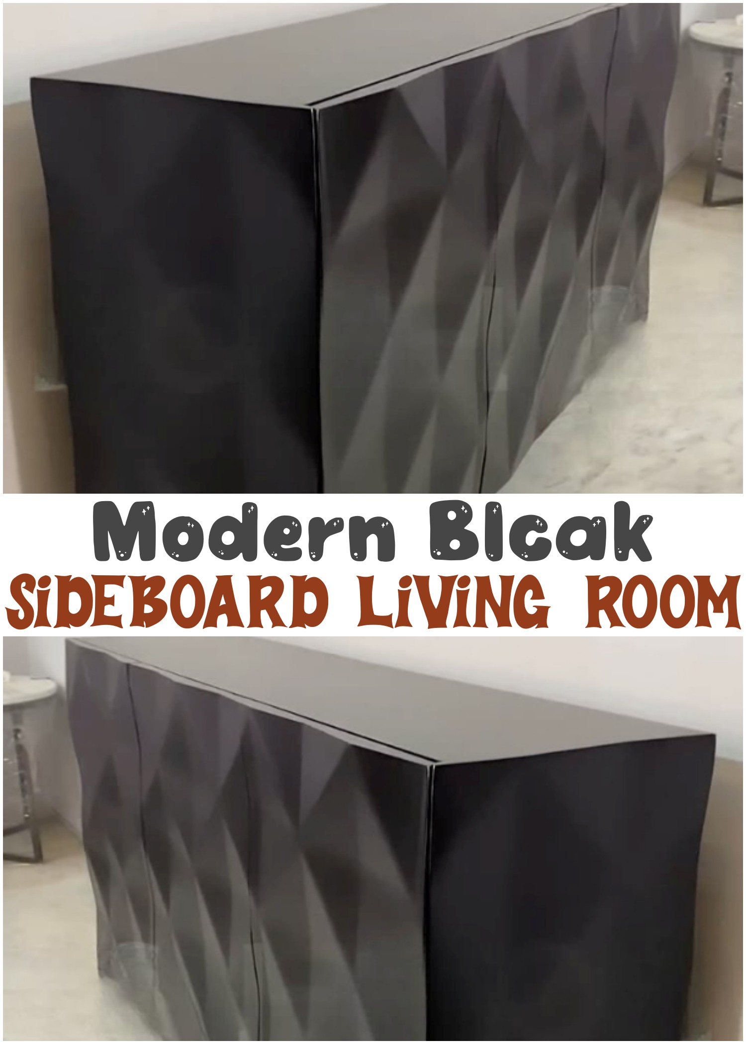 Modern Blcak Sideboard Living Room