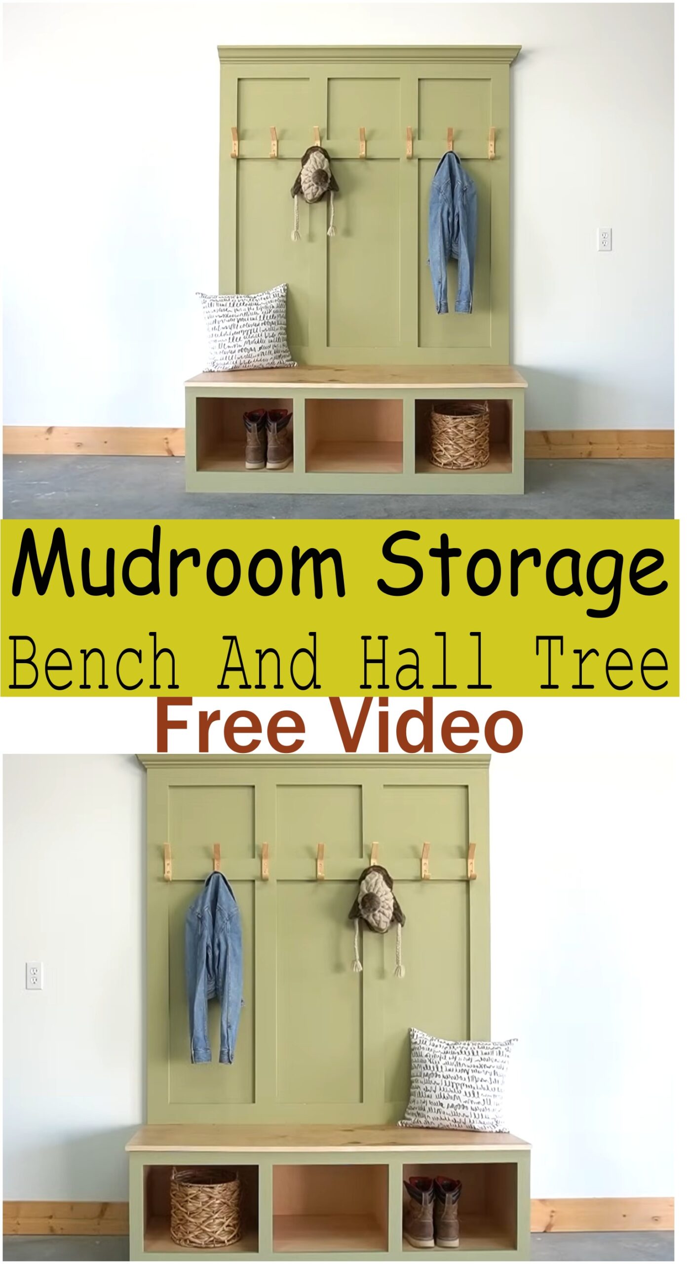 Mudroom Storage Bench And Hall Tree