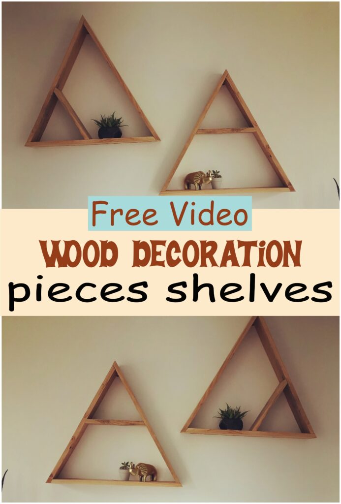 Wood decoration pieces shelves
