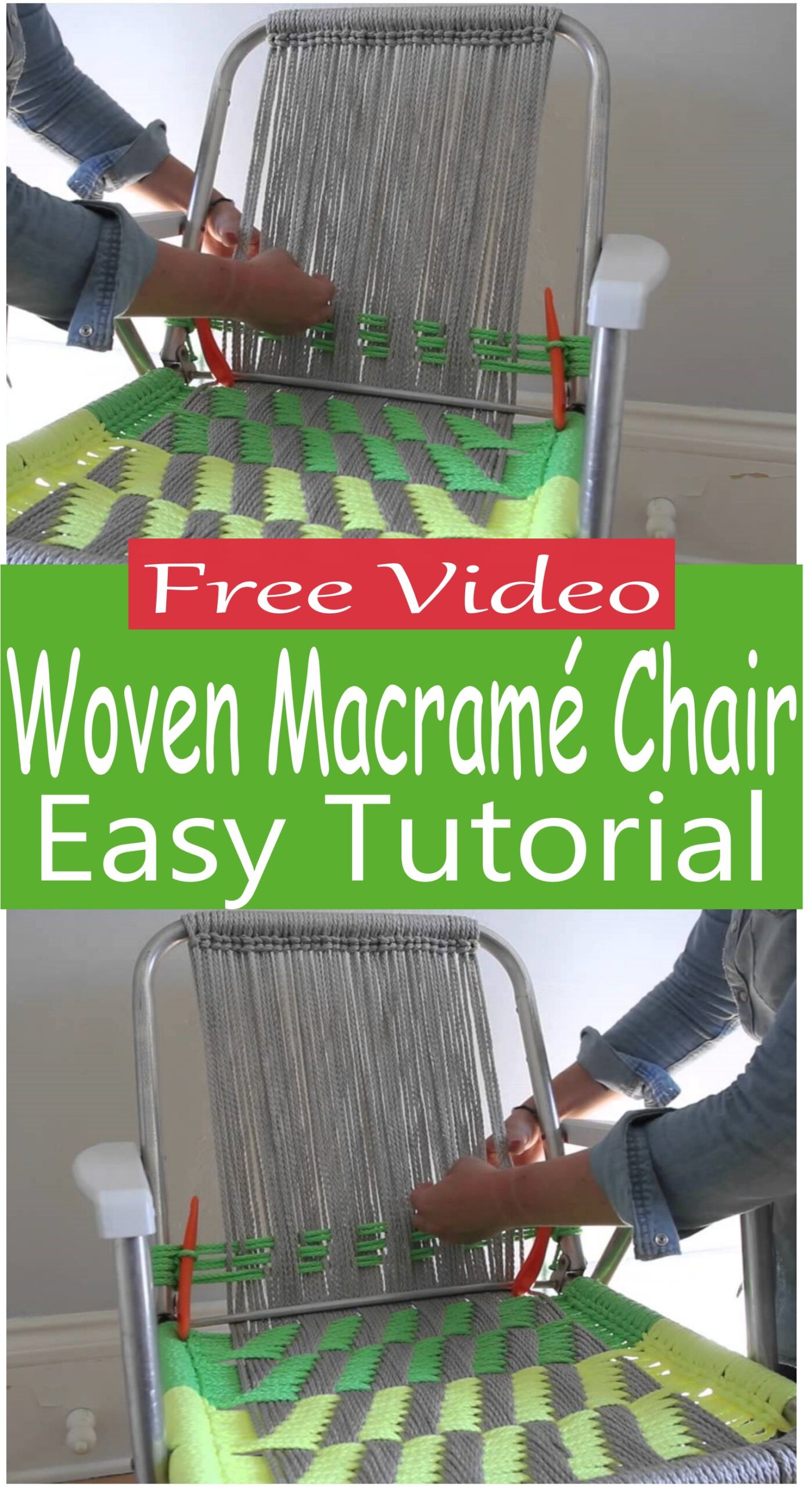 Woven Macramé Chair Easy Tutorial