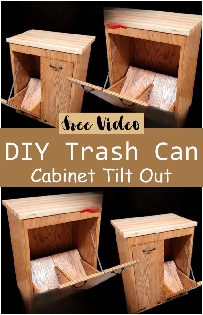 DIY Trash Can Cabinet Tilt Out