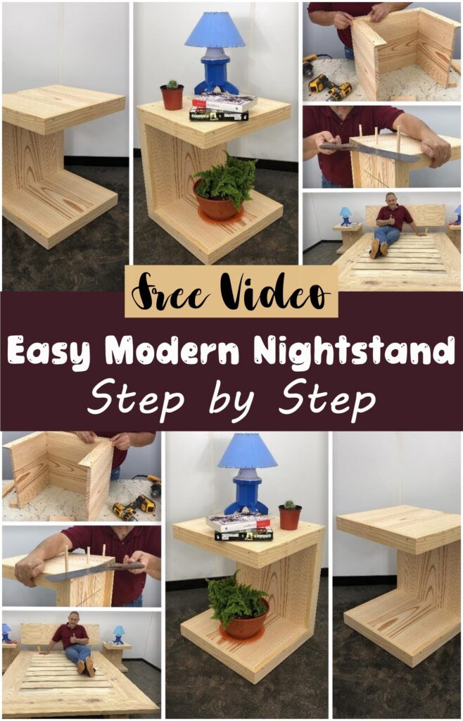 Easy Modern Nightstand Step by Step