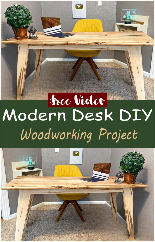 Modern Desk DIY Woodworking Project