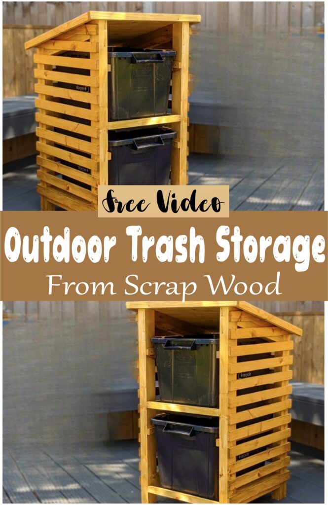 Outdoor Trash Storage From Scrap WoodÂ