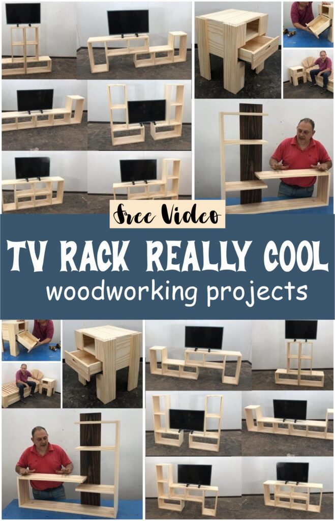 TV rack really cool woodworking projects