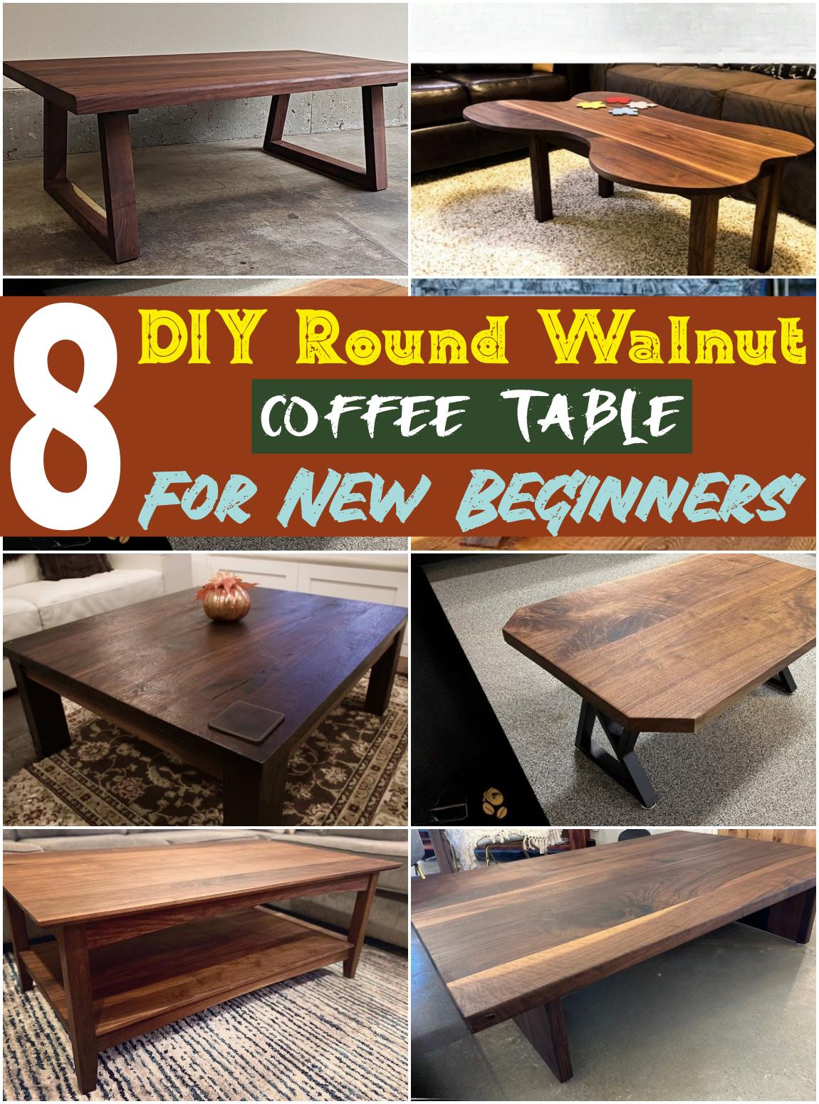 DIY Round Walnut Coffee Table For New Beginners