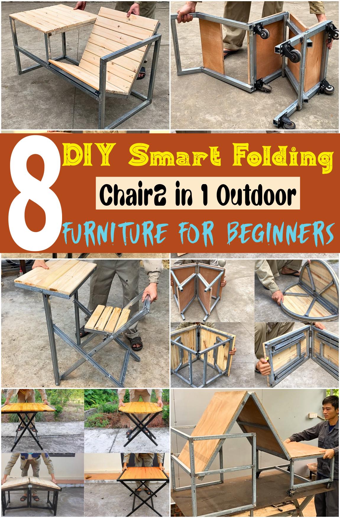 DIY Smart Folding Chair2 in 1 Outdoor Furniture For Beginners