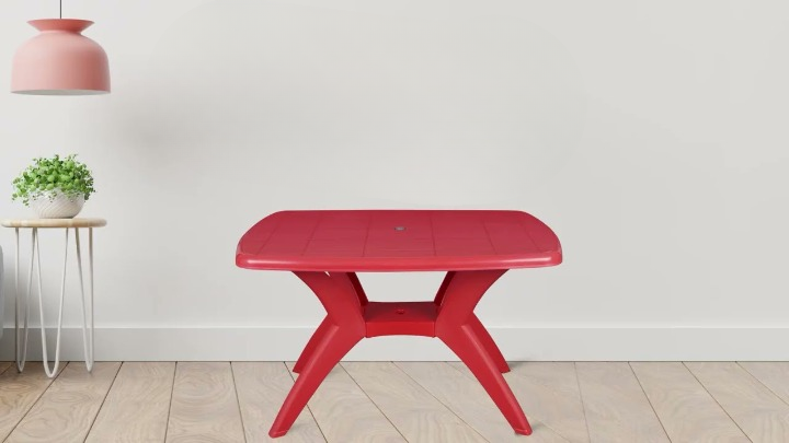 Red And Brown Outdoor Stool Stylish Seating For Beginners